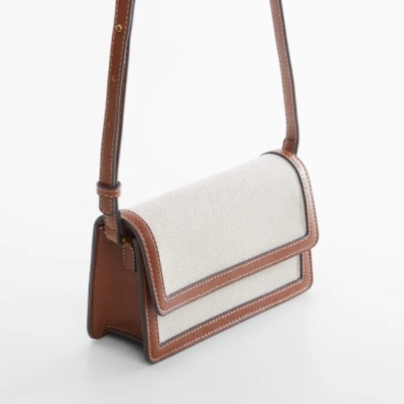 Mango Handbags - NWT Mango Brown/Cream Purse